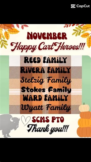 ✨ Happy Cart Day! ✨ It’s November Happy Cart time, and our teachers absolutely loved it! 💜 A huge THANK YOU to our incredible Happy Cart Heroes who made today possible: • The Reed Family • The Rivera Family • The Stelzig Family • The Stokes Family • The Ward Family • The Wyatt Family And an extra shout-out to Publix in Greensboro Village for their generous donations! ☕🥧🍪 We are so grateful for our Bison Family and the amazing community that continues to love and support our teachers. 💛🦬 ✨ W