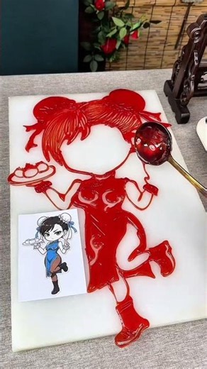 🍭 Amazing Sugar Art Anime Girl! 🔥✨ #shorts