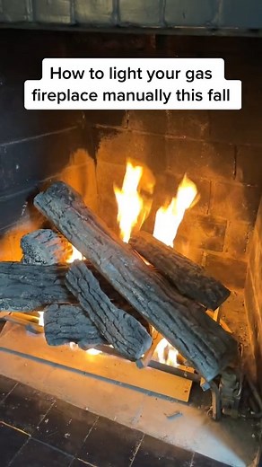 How to start a gas fireplace manually. | The Gibbons Group