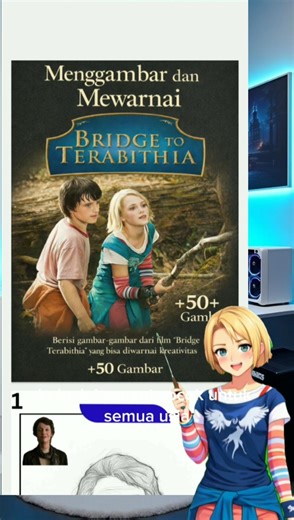 #ebook gambar dan mewarnai #bridgetoterabithia #lynkid #promotion #shorts