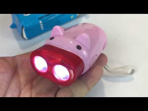 Hand Crank Dynamo LED Pig Flashlight Review