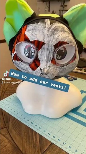 HOW TO MAKE FURSUIT EAR VENTS | how to add ear vents to a fursuit head | fursuit maker tips