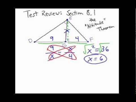 How to Solve Right Triangle Altitude Problems: Geometric Mean #1
