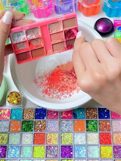 #Satisfying #Slime #ASMR 🌈 DIY How To Make #Lovely Pink Slime Mixing #Makeup Cosmetics Random Things