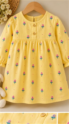 Cute Mini Flower Embroidery Design | All Over Fabric Embroidery for Beginners #shorts