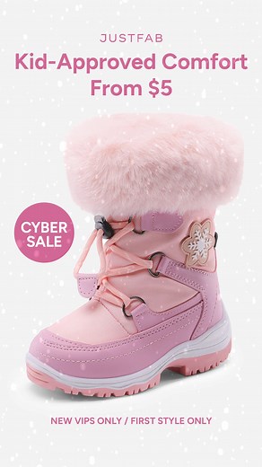 Cyber Month is here!  Score deals for your kiddos and get shoes from $5 when you become a VIP | JustFab | Facebook