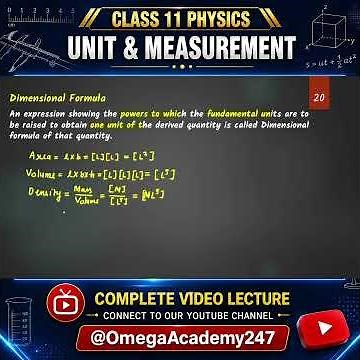 ​⏱️ Dimensional Formula | Class 11 Physics & NEET #physics