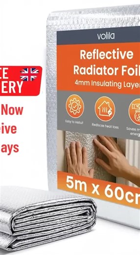 Radiator Insulation Foil Panel for Energy-SavingHome Heating & Heat Efficiency with Adhesive Pads#savemoney #tiktokshop #heating #homehacks#heater