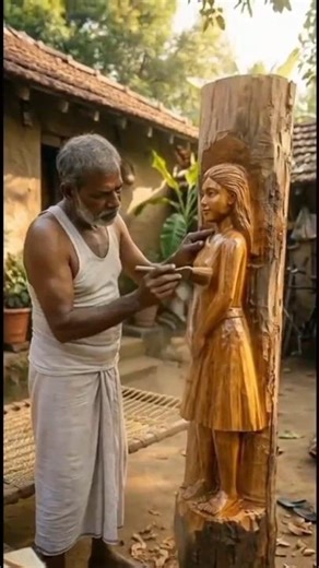Amazing Wood Carving Art – Turning a Tree into a Beautiful Statue#woodcarving#woodworking#sculpture