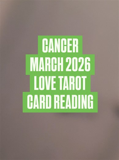 hey there #Cancer here is a March 2026 #Tarot #card reading for #today in #love