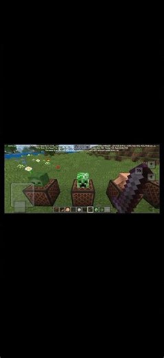 Minecraft note block sound with mobs #music #Minecraft #short