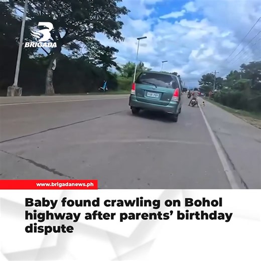 Motorists in Dauis, Bohol were stunned after seeing a baby crawling along the national highway. Police say the incident followed a dispute between the child’s parents on the baby’s first birthday. READ THE FULL STORY👇 | Brigada News GenSan