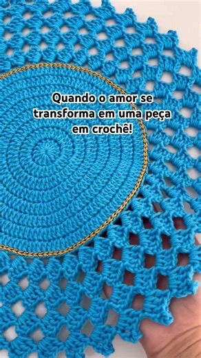 Sousplat em crochê maravilhoso 🩵💙