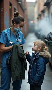 A nine-year-old girl asked for an old coat thrown away at the hospital, hoping it would keep her sick mother warm. But hidden inside a secret pocket, she uncovered a letter that revealed a path to an unexpected treasure...😮😮 “Please! Could I have that? It’s for my mom.” The small but steady voice carried through the freezing Cleveland air. A nine-year-old named Nora ran toward a weary hospital worker, a woman in gray scrubs who was just about to throw a black trash bag into the dumpster. “She 