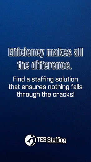 Efficiency keeps everything moving—and at TES Staffing, we know just how important that is. Without it, opportunities slip, communication stalls, and the right connections never happen. That’s why we’ve built a staffing process designed to keep things seamless from start to finish—fast responses, clear communication, and a team that never lets the details fall through the cracks. When you partner with TES, you’re not just hiring a staffing agency—you’re gaining an efficient, reliable extension o