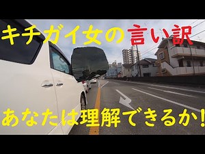 ワケがわからないキ〇ガイ女の運転。バカ女の言い訳が斜め上すぎて常人には理解不能。ドライブレコーダー ミツバサンコーワ EDR-21G 前後ドラレコ 煽り運転 危険運転 幅寄せ ヴェルファイア ＤＱＮ