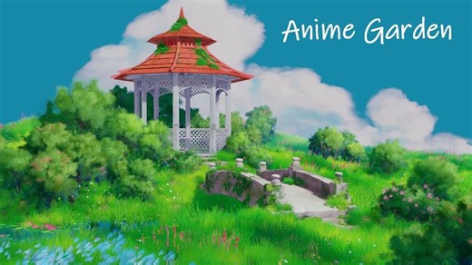 Anime Garden || Painterly Asset Library for Blender