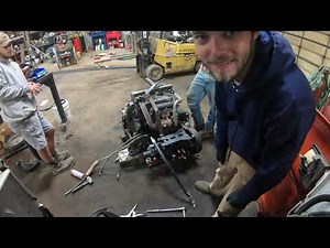 FINALLY, putting the engine back in our Bobcat skid steer. Fixing our Bobcat T750 PART 5