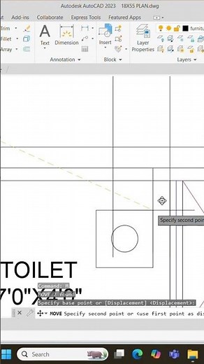 autocad Toilet detailing drawing for beginners full video ‪@ALLAS28‬ #2ddesign #autocad #toilet