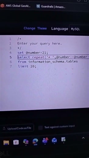 Write a query to print the pattern #sql #developer #developer #coding #coder