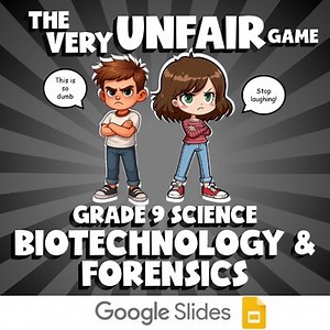 Biotechnology & Forensics VERY UNFAIR GAME - No Prep Grade 9 Science Review