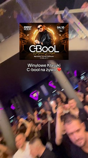 Dziś 04.10 konsoletę Energy 2000 Katowice ponownie przejmuje C-BooL❤️! Wracamy do złotej ery klubowych brzmień, bo impreza odbędzie się w wyjątkowym klimacie WINYLOWYCH KLASYKÓW 🔈. Usłyszycie stare, niezawodne klubowe klasyki!🔥 💥 𝐂-𝐁𝐎𝐎𝐋 DJ SET na sali głównej około 1:15* 💥 Dla wszystkich Pań, które przyjdą do godziny 23:00, na wejściu w prezencie voucher 30 zł do wykorzystania w barach klubu! 👉 C-BOOL ★ WINYLOWE KLASYKI ★ ENERGY 2000 KATOWICE | Energy 2000 Katowice