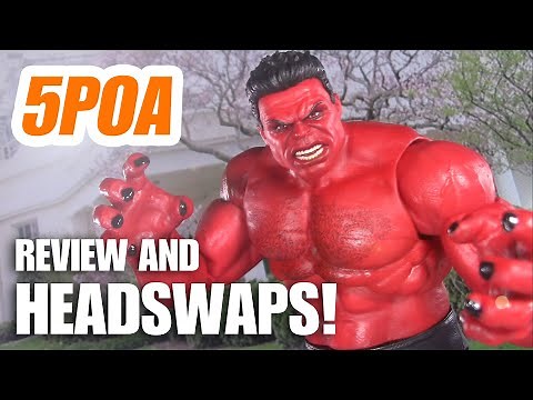 BRAVE NEW WORLD RED HULK HEAD SWAPS! Hasbro Marvel Legends Captain America Action Figure Review