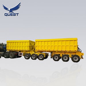[Hot Item] 2X40 Tons B-Train Superlink Interlink Side Dump Semi Trailer