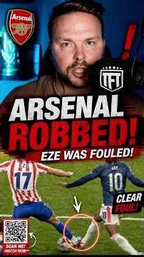 Arsenal ROBBED as Eze is Denied a clear penalty! #football #footballhighlights #championsleague