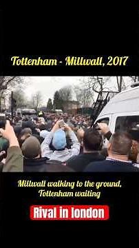 Absolute Chaos in London! Millwall Fans March to the Ground While Spurs Fans waiting from Both Sides