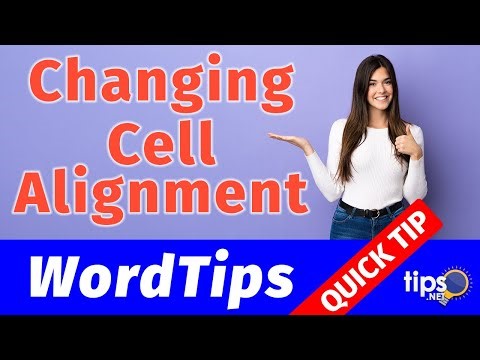 Changing Cell Alignment