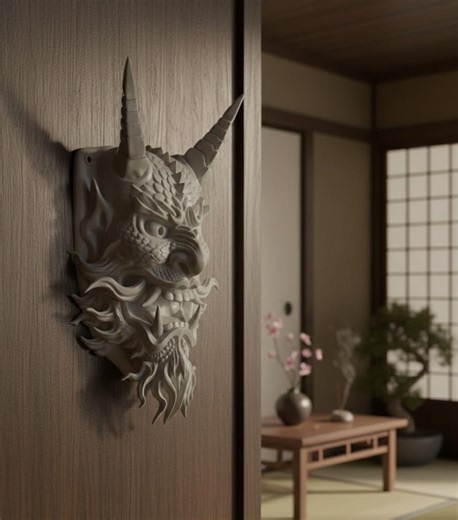 Oni Dragon Mask STL for 3D Printing, Digital File Japanese Wall Decor, 3d Printer File - Etsy