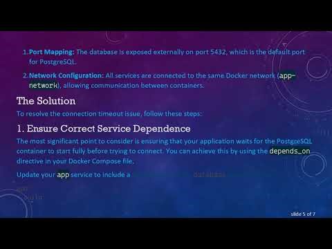 Resolving Connection Timeout Issues with PostgreSQL in Docker Environments