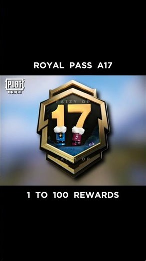 Royal Pass A17 Rewards #pubgmobile #youtubeshorts #bgmi
