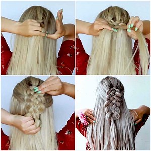 5 strand Dutch braid half-up hairstyle tutorial! | MetDaan