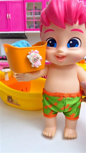 ASMR Unboxing Bebefinn Washing Machine Toy Spins | Satisfying Toy Play #shorts