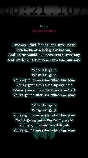 Cups by Anna Kendrick #lyrics #musiclyrics #goviral #annakendrick #cups
