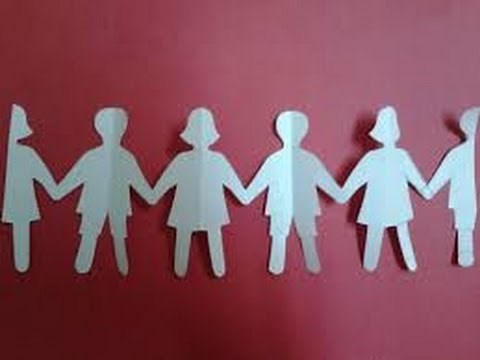 How to Make an Origami Chain of People