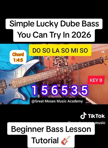 Beginner Reggae Bass Guitar Lesson with Lucky Dube