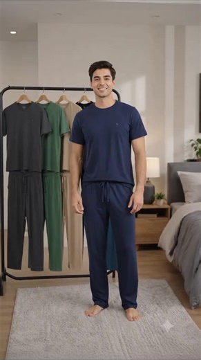 Men's 100% Cotton Short Sleeve Pyjama Set – 3 Pack