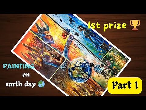 Painting on save earth 🌍 // poster making on world earth day 22 April