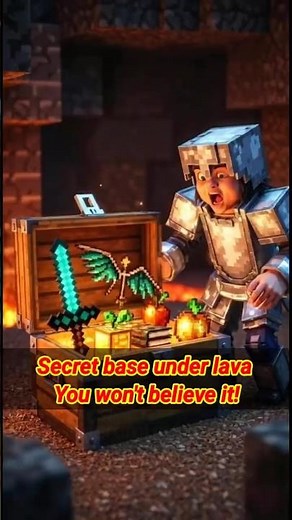 Minecraft Secret Base Hidden Under Lava… You Won’t Believe It!#minecraftmap #secretbase #minecraft