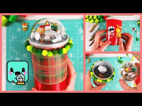 DIY Snow Globe Gift Box from a Pringles Can 🎁❄️ | Easy Christmas Mini Craft