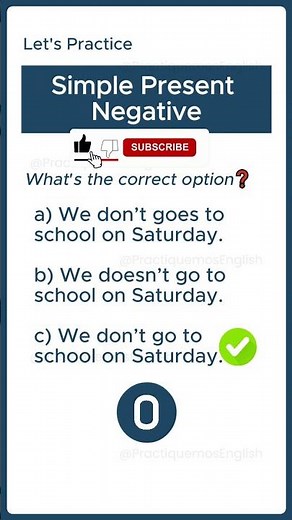 Simple Present Negative Exercise | Presente Simple Negative en Ingles