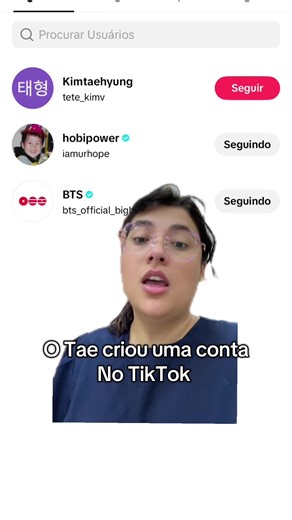 Atualizações sobre a Conta Oficial do Taehyung no TikTok