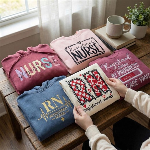 Nurse Embroidery Bundle | Registered Nurse RN Quote Designs | Medical Nurse Machine Embroidery Files PES DST (5 Designs) - Etsy