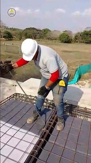 Colocación de acero de temperatura en losas de concreto