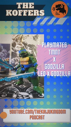 1.3K views · 562 reactions | New Koffers: Part 1 of our 3 part review of the new Playmates TMNT X GODZILLA figures. We start off with the fearless leader, Leo as Godzilla. Head over to our YouTube channel to see what we thought https://youtu.be/8unWf0c25Hc #Godzilla #TMNT #PLAYMATES #KAIJU #TMNTXGODZILLA #teenagemutantninjaturtles #actionfigures #toho #Idw | The Kaiju Kingdom Podcast | Facebook