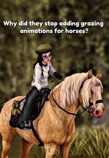 Why did they stop adding grazing animations for horses? |#Sso #starstable #nostalgiacore #oldsso #valentinesday|