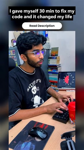 Amey on Instagram: "Here's what happened when i started timing my debugging sessions: 🌀 1. I stopped spiraling into endless rabbit holes. No more 4-hour debugging sessions at 2am where I'm googling the same Stack Overflow post for the third time. The timer forced me to either solve it or move on, and honestly? That constraint was exactly what I needed to stop overthinking every single line. 💪 2. My confidence came back. Turns out I'm not a terrible developer—I just needed structu